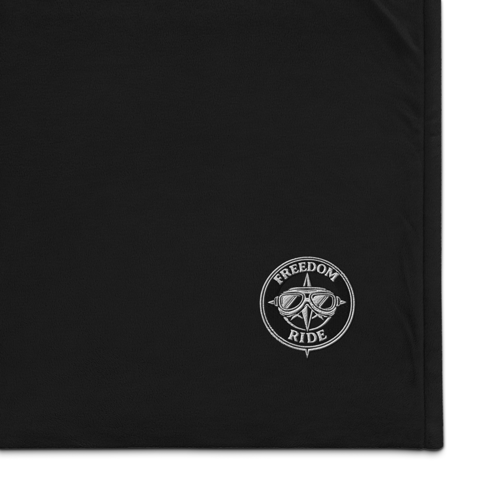 Couverture brodée Aviateur NB FR